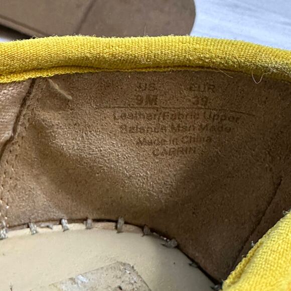 Sam Edelman Carrin Platform Espadrilles Loafers Womens US9M Yellow Leather Shoes - Picture 7 of 7